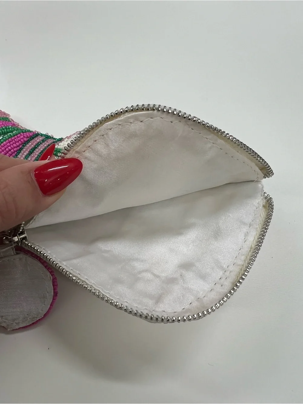 NWT Sol and Mer Hand-Beaded Pickleball Paddle Coin Purse